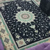 فرش ۱۲ متری زمینه سورمه ای