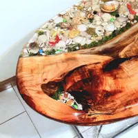 میز جلومبلی اوشن گلس(چوب و رزین فوق شفاف)|مبلمان خانگی و میز عسلی|تهران, جیحون|دیوار