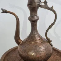 آفتابه و لگن قریمی مس کاردست|کلکسیون اشیاء عتیقه|تهران, شهرک ولیعصر شمالی|دیوار