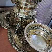 سماور برنجی اعلا اصفهان کار دست طرح هخامنش