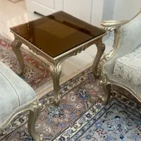 مبل استیل ۹ نفره چوب راش با میز کامل|مبلمان خانگی و میز عسلی|تهران, نازی‌آباد|دیوار