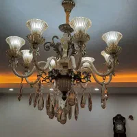 لوستر کریستال شیشه ای|لوستر و چراغ آویز|کرج, محمود آباد|دیوار