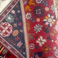 قالی دست باف|فرش|آباده, |دیوار