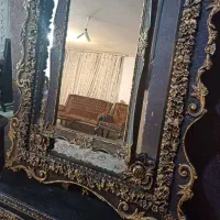 آینه و کنسول دکوری چوبی کار شده