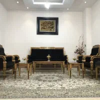 ست مبلمان نیمه استیل و میز نهارخوری