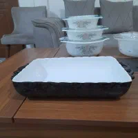 ظرف ۳ تکه پیرکس اصل انگلیس و قدمت حدود ۳۰سال قبل|ظروف سرو و پذیرایی|اندیشه, اندیشه فاز ۱|دیوار
