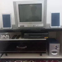 میز تلویزیون چوبی و باند