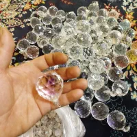 45 عدد کریستال لوستر در حد نو آویز لوستر برنجی|لوستر و چراغ آویز|مشهد, توس (بلوار توس)|دیوار