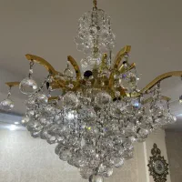 لوستر کریستالی سقفی  ۸ شاخه|لوستر و چراغ آویز|تهران, شهرک پرواز|دیوار