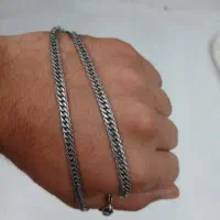 زنجیر نقره ایتالیا سیاه قلم