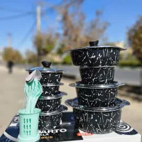 سرویس قابلمه و تابه 16پارچه ملورین ضخیم پروانه ای|ظروف پختوپز|قم, علی آباد سعدگان|دیوار