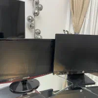 دو عدد مانیتور و‌کیس