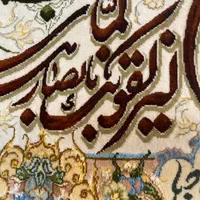 تابلو فرش دستبافت ابریشم گل برجسته|تابلو فرش|سمنان, |دیوار