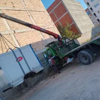 جرثقیل کفی ۹۱۱دکل بلند باتاج حمل میلگردوتیرآهن
