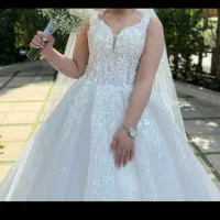 لباس عروسی کار شده 42 تا 46