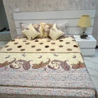 تخت خواب  وتشک دونفره کامل های گلاس کاملا نو