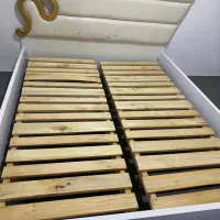 فروش تخت خواب ۲ نفره با پاتختی و میز تلوزیون|تخت و سرویس خواب|خوی, |دیوار