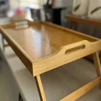 سینی صبحونه پایه دار چوب بامبو اصل نونو