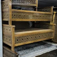 صندلی تک و دونفره چوبی سنتی روس/ میز و تخت و عسلی