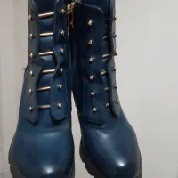 بوت چرم سورمه ای سایز ۳۸|کیف، کفش، کمربند|رشت, شهریاران|دیوار