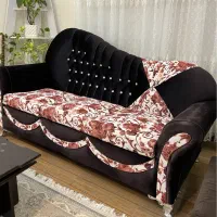 فروش فوری کاناپه سه نفره بامیز جلو‌ مبلی ومیز عسلی|مبلمان خانگی و میز عسلی|فومن, |دیوار