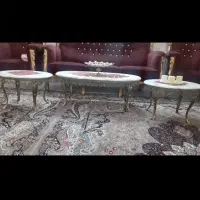 میز عسلی برنجی ۳ تیکه