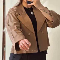 کت کتان سنگشور شده موجود در فروشگاه