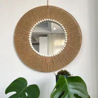 دیوارکوب و آینه مکرومه و رافیا