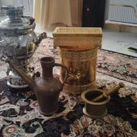 سماور گازی آفتابه مسی هاونگ برنجی و سطلو جادستمالی|سماور، چای‌ساز، قهوه‌ساز|مشهد, خواجه ربیع|دیوار
