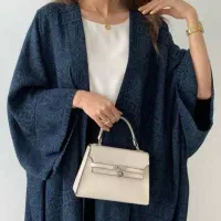 مانتو عبایی ژاکارد پنبه شکلاتی نصف قیمت مزون ها|لباس|جوانرود, |دیوار