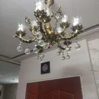 لوستر تمام برنز ۵شاخه هر کدام ۲لاله
