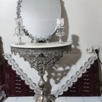 آینه و شمعدانی برنزی نو