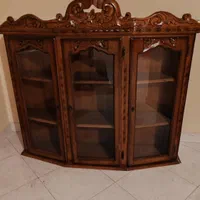 کنسول ویترینی چوبی