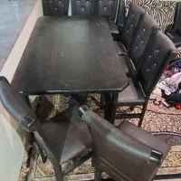 میز نهار خوری چوبی ۸ نفره