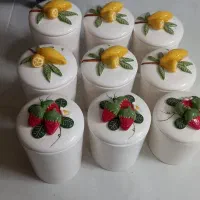 بانکه سه عددی سرامیکی برجسته دست ساز