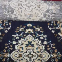 کناره فرش سرمه ای تمام نخ