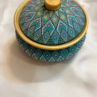 قندان سفالی کار دست