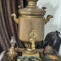 سماور روسی و قوری و سرویس قدیمی|کلکسیون اشیاء عتیقه|مینودشت, |دیوار