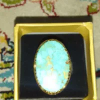 انگشتر فیروزه نیشابور رگه طلایی|جواهرات|سمنان, |دیوار