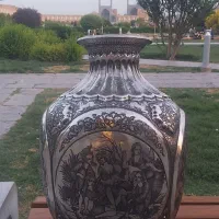 گلدان مسی قلم بزم خیام|صنایع دستی و سایر لوازم تزئینی|اصفهان, سلطان‌آباد|دیوار