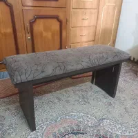 نیمکت غذا خوری پایه چوبی با نشیمن پارچه ای|صندلی و نیمکت|شوشتر, |دیوار
