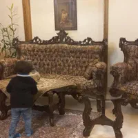 مبل استیل ۹ نفره چوب|مبلمان خانگی و میز عسلی|اصفهان, پارک مشتاق|دیوار