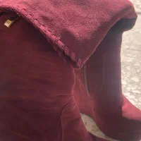 چکمه مخمل زرشکی شیک و نو سایز ۳۷|کیف، کفش، کمربند|ورامین, ورامین|دیوار