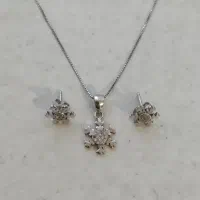 ست گردنبند و گوشواره نقره