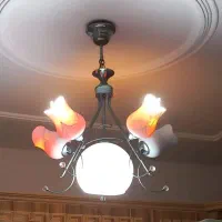 چهار عدد لوستر به همراه آباژور ایستاده|لوستر و چراغ آویز|آستانه اشرفیه, |دیوار