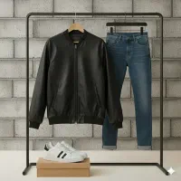 کاپشن چرم زمستونی مدل NordHeat / ضدباد با آستر گرم