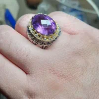 انگشتر نقره آمیتیس دستساز