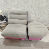 مبلمان ۷نفره ال وکاناپه تک  و میز وسط