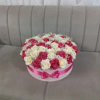 گل ربانی دسته گل باکس گل تک شاخه