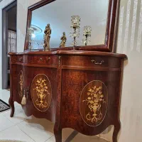 کنسول و آیینه منبت|بوفه، ویترین، کنسول|تهران, دریاچه شهدای خلیج فارس|دیوار